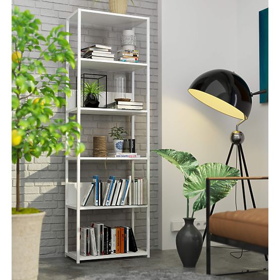 KOVOVÝ REGÁL LOFT 600 BÍLÁ/BÍLÁ