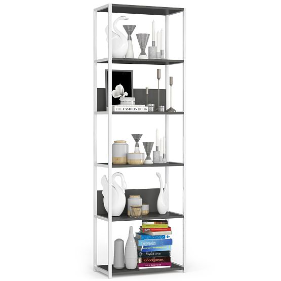 KOVOVÝ REGÁL LOFT 600 BÍLÝ/ŠEDÝ