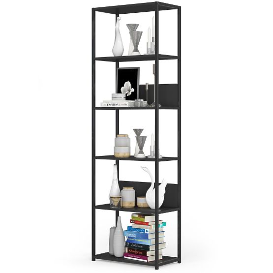 KOVOVÝ REGÁL LOFT 600 ČERNÝ/ČERNÝ