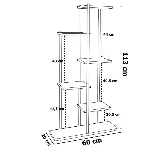 Kovový stojan na květiny IKER Rustic 6 úrovní