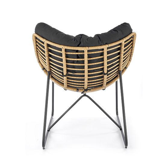 Křeslo WHISPER - černé / přírodní