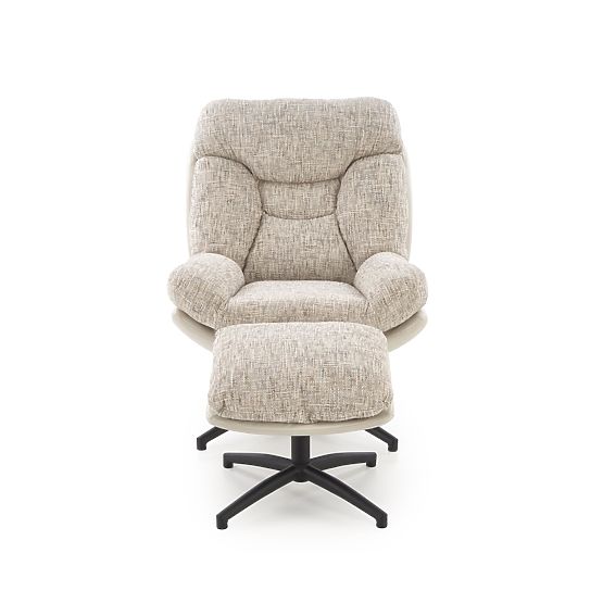 KRONOS křeslo s podnožkou, béžová / vícebarevná (1p=1ks)