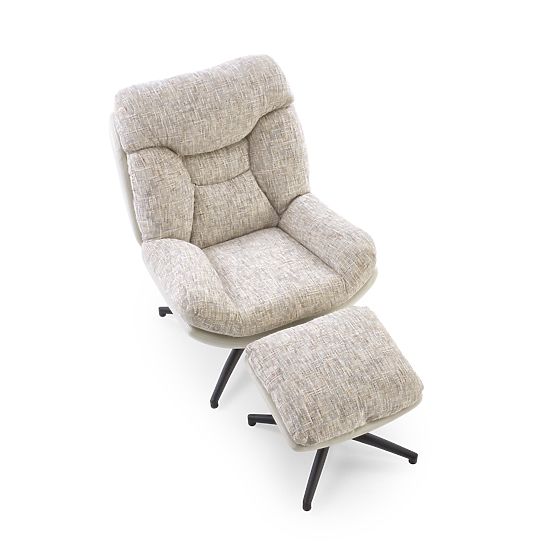 KRONOS křeslo s podnožkou, béžová / vícebarevná (1p=1ks)