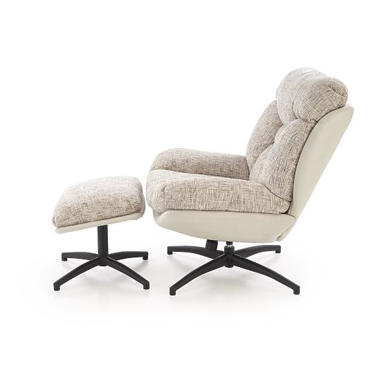 KRONOS křeslo s podnožkou, béžová / vícebarevná (1p=1ks)