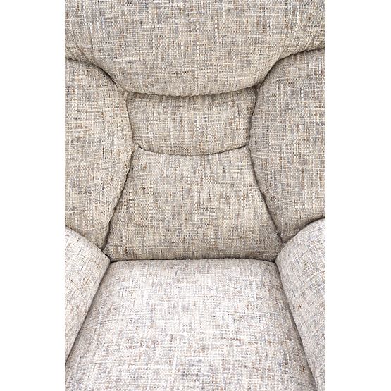 KRONOS křeslo s podnožkou, béžová / vícebarevná (1p=1ks)