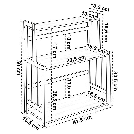 Kuchyňská police na koření CEZAR Wood Brown