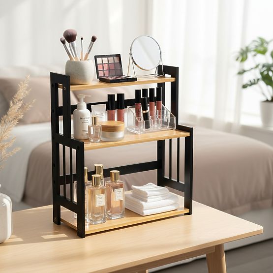 Kuchyňský regál na koření CEZAR NATURAL BLACK