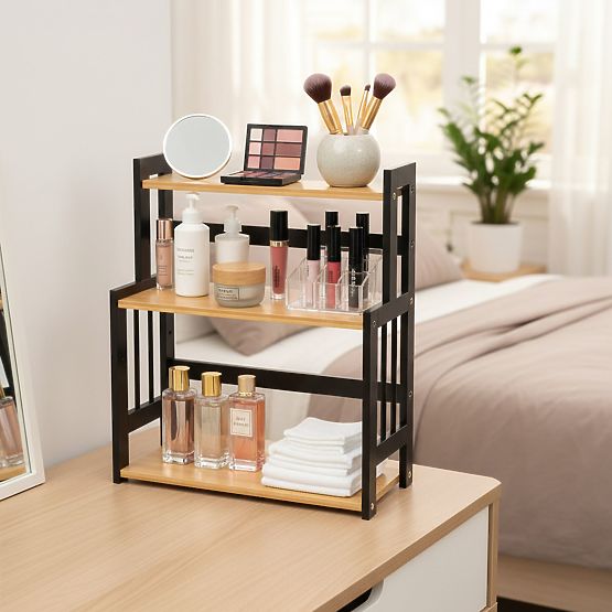 Kuchyňský regál na koření CEZAR NATURAL BLACK