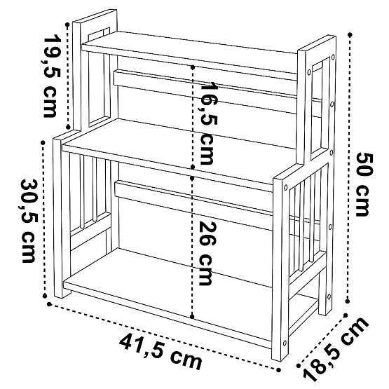 Kuchyňský regál na koření CEZAR NATURAL BLACK