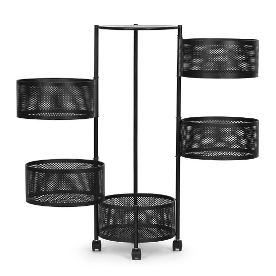 Kuchyňský regál pomocník organizér otočné police 5 úrovní kov ModernHome