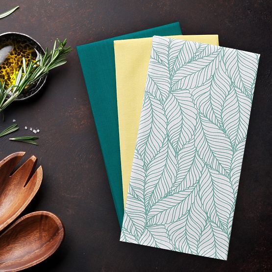 Kuchyňský ručník LETTY barva tyrkysová tištěný motiv moderní styl moderní 50x70 ameliahome