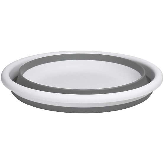 Kulatá mísa 37 cm bílo-šedá ELBA COMPACT 9 litrů