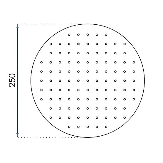 Kulatá sprchová hlavice Rea 25cm Zlatá