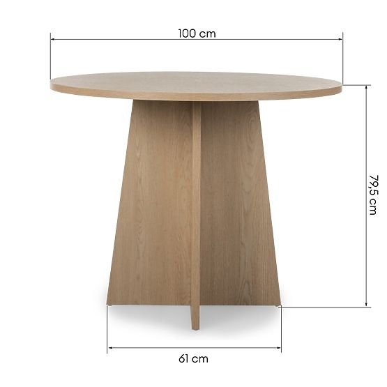Kulatý jídelní stůl Merlo 100 cm, Dub Cremona Torro