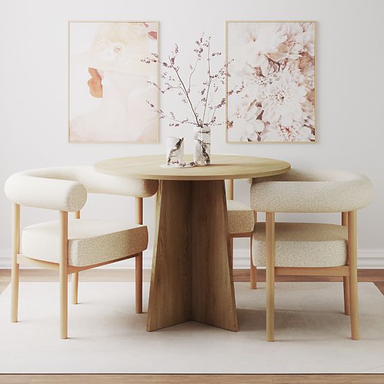 Kulatý jídelní stůl Merlo 100 cm, Dub Cremona Torro