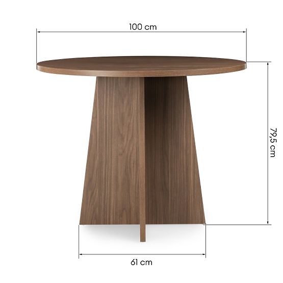 Kulatý jídelní stůl Merlo 100 cm, ořech lincoln