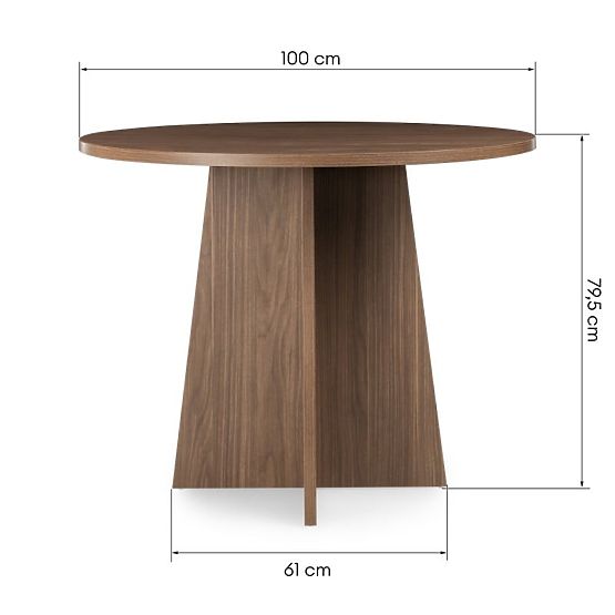 Kulatý jídelní stůl Merlo 100 cm, ořech lincoln