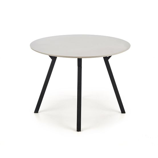 Kulatý stůl BALROG, konstrukce - černá, deska - světle šedá (2p=1ks)