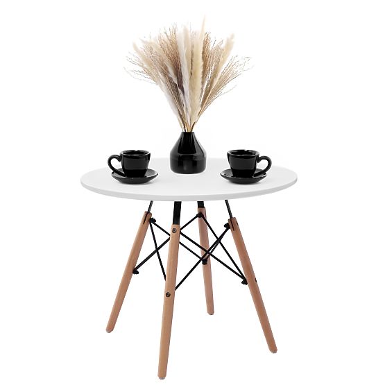 Kulatý stůl PARIS DTW 60 cm bílý