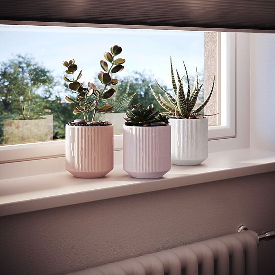 Květináč PASO barva pudrová růžová moderní styl do interiéru ameliahome