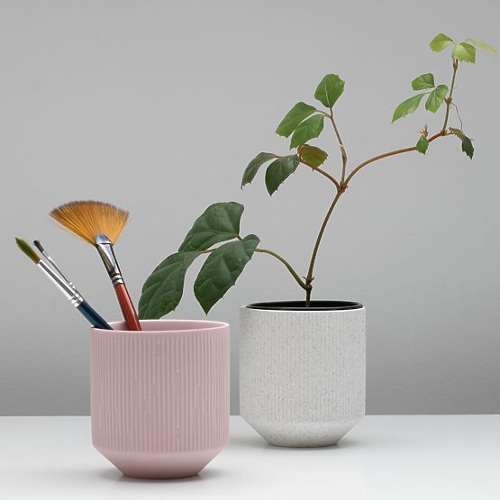 Květináč PASO korálová barva moderní styl pro vnitřní použití ameliahome