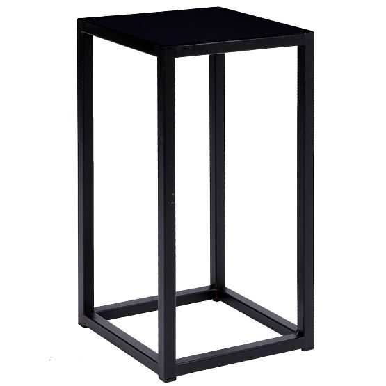 Květinový stojan Piatto loft 40 cm černý