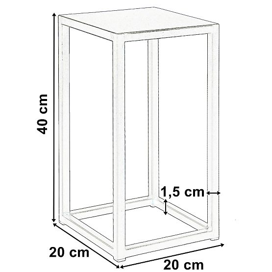 Květinový stojan Piatto loft 40 cm černý
