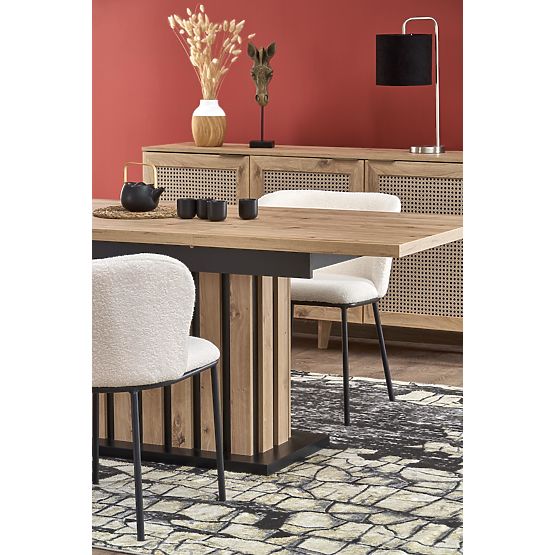 LAMELLO rozkládací stůl 160-210/90 cm dub artisan/černý 