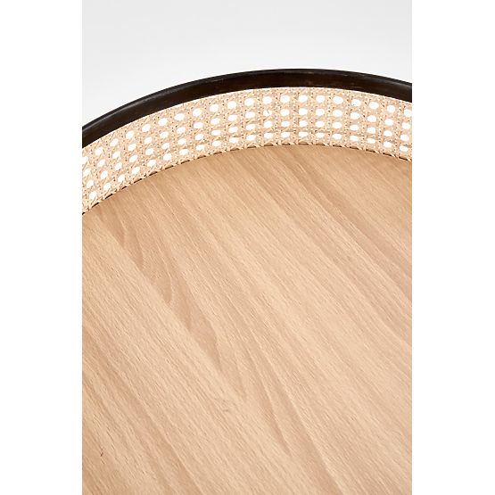 LANIPA stolek černý / přírodní ratan (1p=1ks)