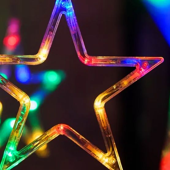 LED Závěs Hvězdy Multicolor s Dálkovým Ovládáním CD002-138