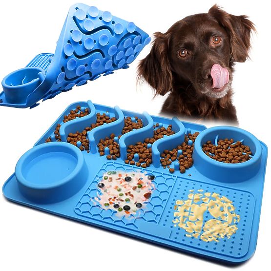 LICK MAT ZPOMALUJÍCÍ JÍDLO MODRÁ