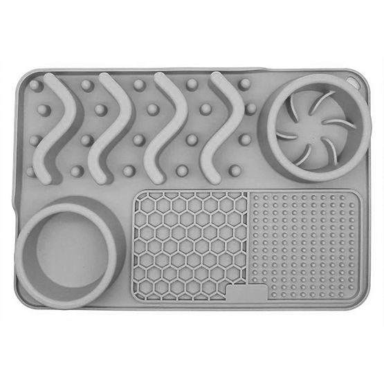 LICK MAT ZPOMALUJÍCÍ JÍDLO ŠEDÁ