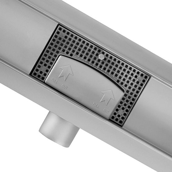 Lineární odtok REA Neox KARTÁČOVANÁ OCEL 50