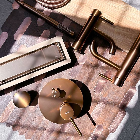 Lineární odtok REA Neox pro kartáčovaná měď 100