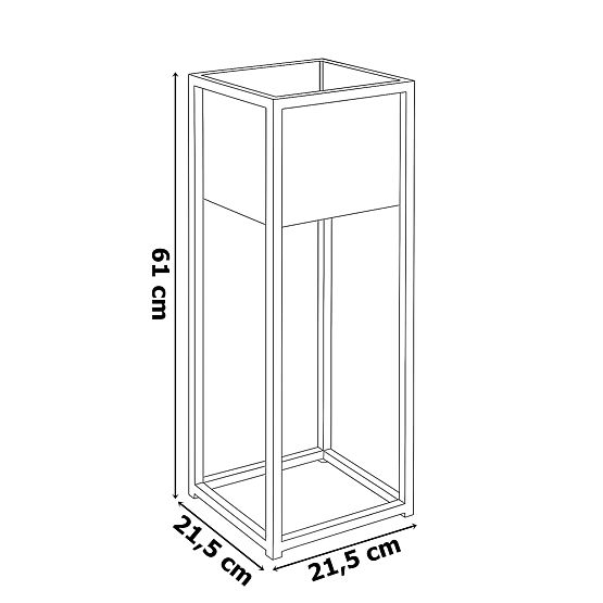 Loftový květináč Concove 60 cm černý