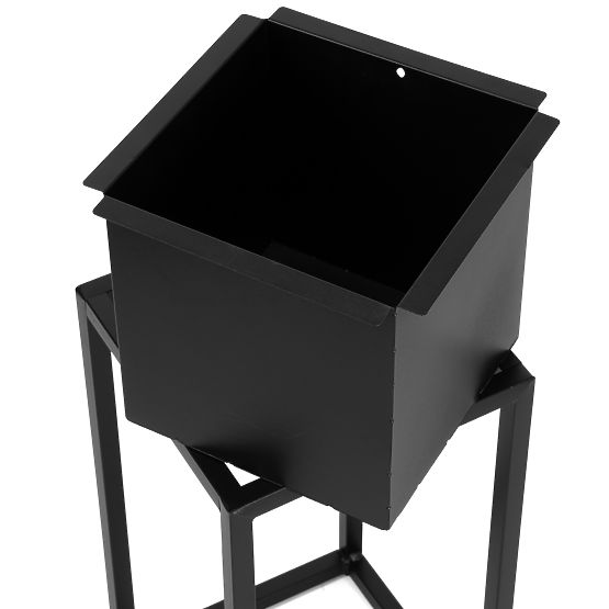 Loftový květináč Concove 60 cm černý
