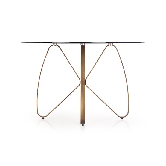 LUNGO stůl zlatý antický / hnědý (2p=1ks)