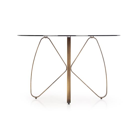 LUNGO stůl zlatý antický / hnědý (2p=1ks)