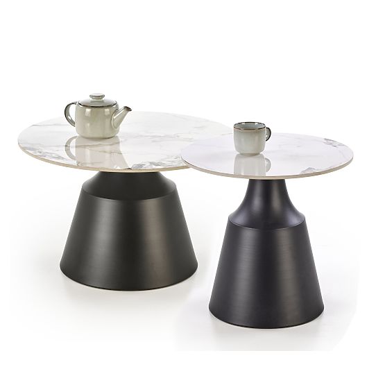 MAGNETA sada 2 lavic, bílý mramor / černá 