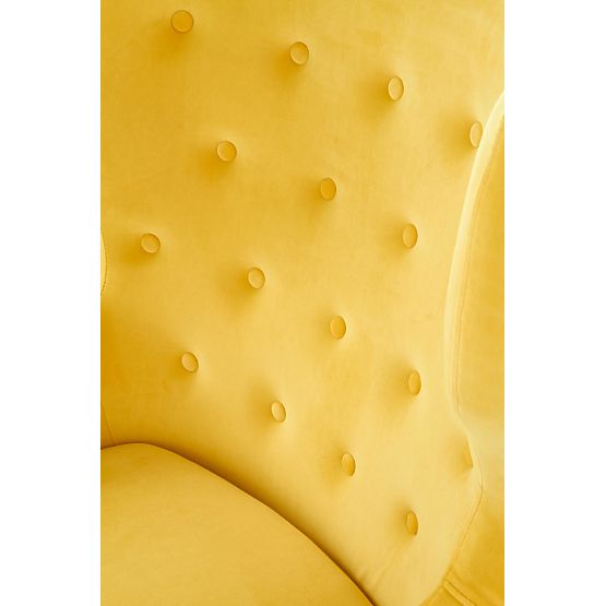 MARVEL žluté / přírodní relaxační křeslo