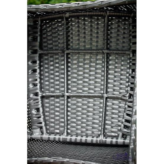 Zahradní nábytek z technorattanu (sofa 123cm, 2 x fotel + stolik) UNICO czarny