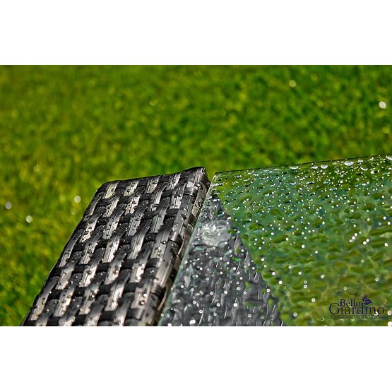 Zahradní nábytek z technorattanu (sofa 123cm, 2 x fotel + stolik) UNICO czarny