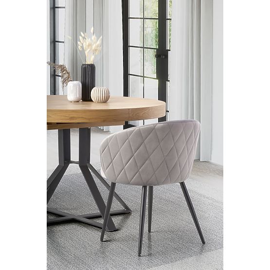 MERCY rozkládací stůl, deska - zlatý dub, nohy - černé 