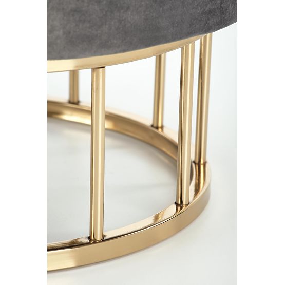 MINTY pufa šedá / zlatá (1p=1ks)