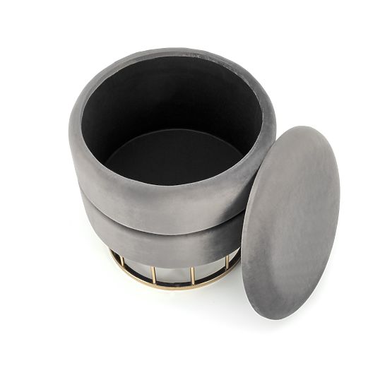 MINTY pufa šedá / zlatá (1p=1ks)