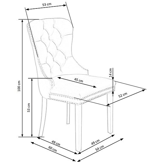 MIYA židle černá / potah: béžová (1p=2ks)