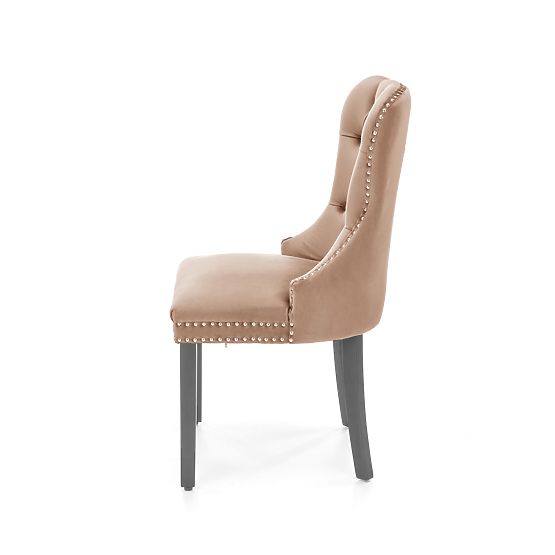 MIYA židle černá / potah: béžová (1p=2ks)