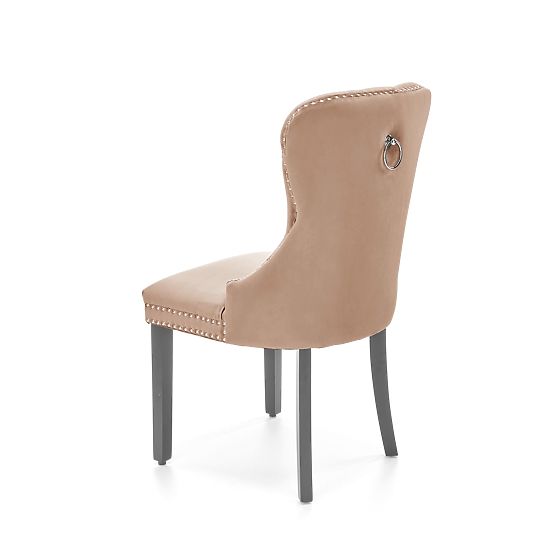 MIYA židle černá / potah: béžová (1p=2ks)