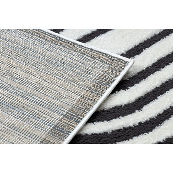 Moderní koberec MODE 8597 geometrická krémová / černá