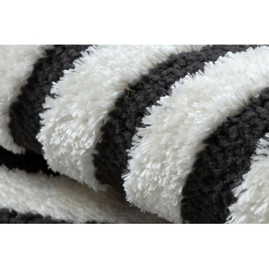 Moderní koberec MODE 8597 geometrická krémová / černá